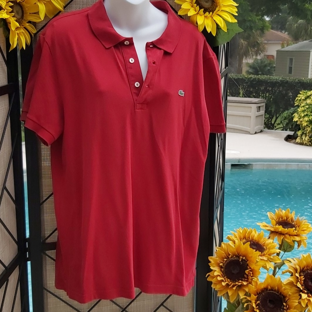 LACOSTE MENS SHORT SLEEVE 
BUTTON DOWN SHIRT 
SZ 6